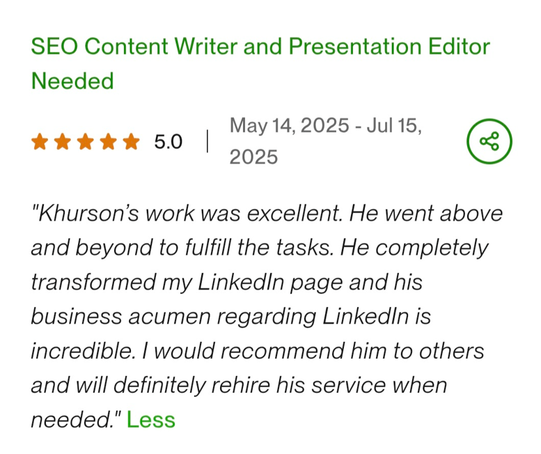 International client review